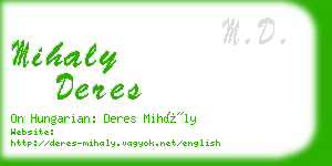 mihaly deres business card